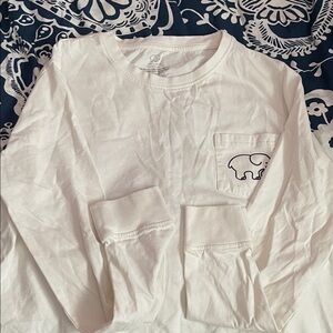 Ivory Ella White Long Sleeve with Elephant Volleyball Design